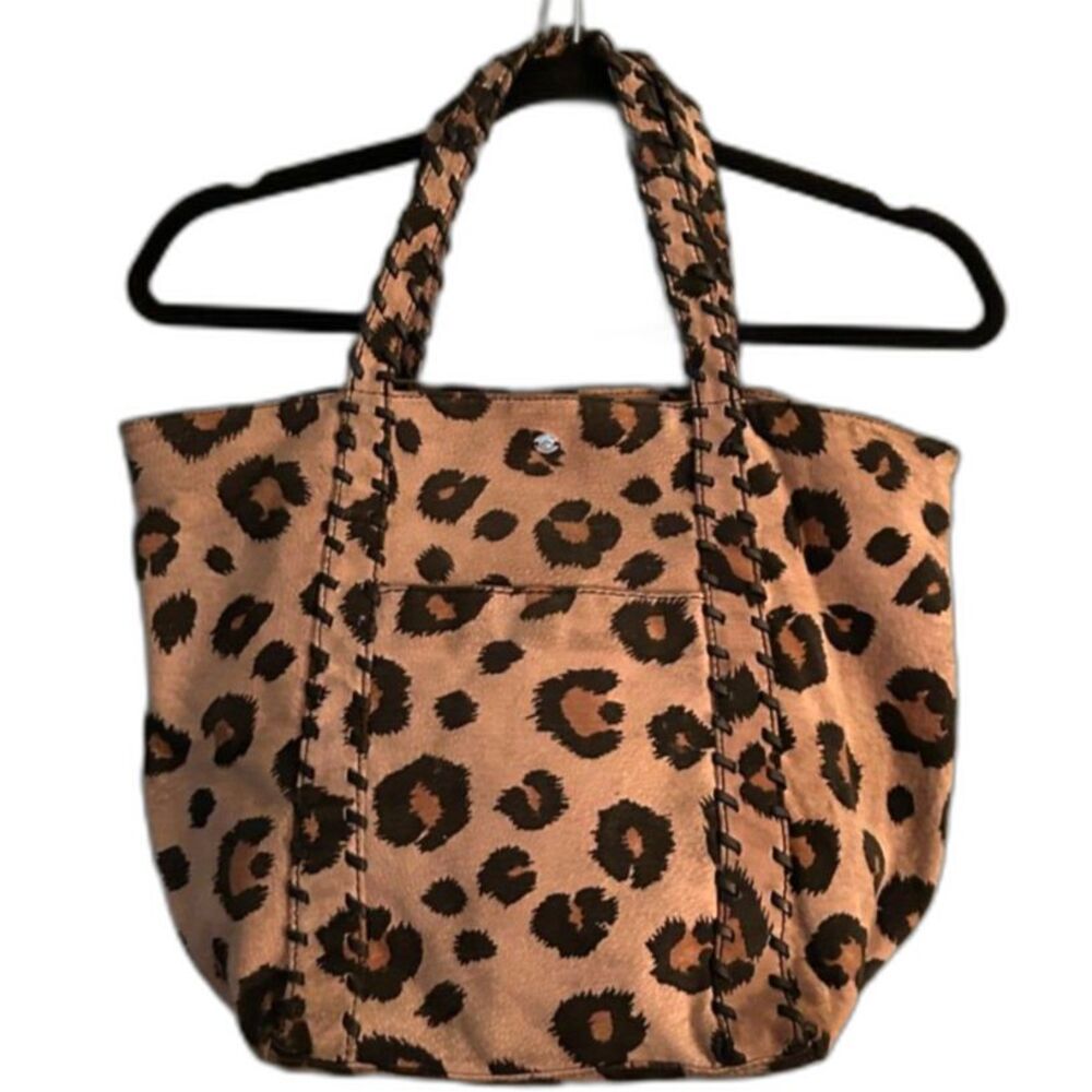 Kelsi Dagger suede leopard print handbag tote sna… - image 1